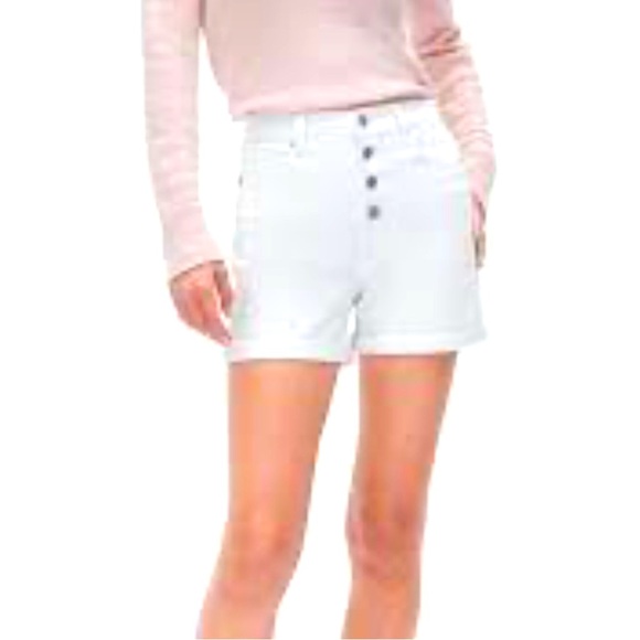 Banana Republic High Waist Button Fly Black Jean Denim Shorts Women's Size 8/29 - Picture 1 of 8